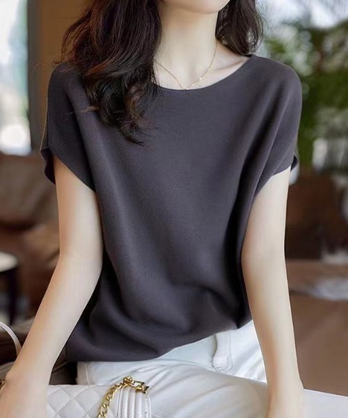 ABITOKYO（アビトーキョー）の「ボートネックドルマンニットプルオーバー（ニット/セーター・レディース・ホワイト/ブラック/ベージュ/ライトグリーン/モカ/グリーン/ラベンダー/パープル/ネイビー/オレンジ/イエロー/レッド・FREE）」の18枚目の写真