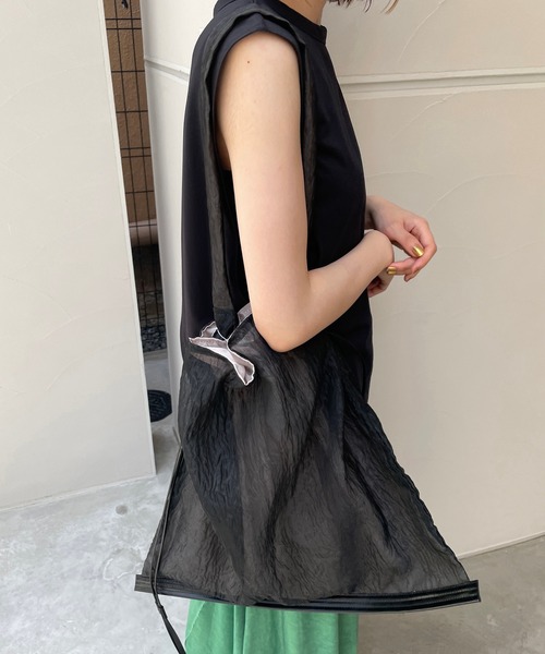 CAPRICIEUX LE'MAGE（カプリシューレマージュ）の「シアードロストバッグ（ショルダーバッグ・レディース・ブラック/ベージュ・FREE）」の15枚目の写真