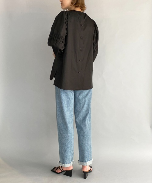 PICCIN（ピッチン）の「ボリュームスリーブブラウス（シャツ/ブラウス・レディース・ブラック/ベージュ/ピンク・M）」の12枚目の写真