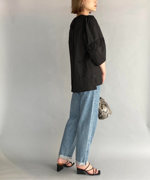 PICCIN（ピッチン）の「ボリュームスリーブブラウス（シャツ/ブラウス・レディース・ブラック/ベージュ/ピンク・M）」の11枚目の写真