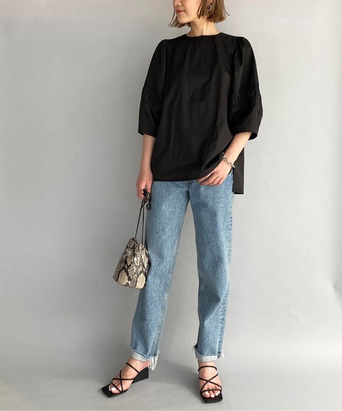 PICCIN（ピッチン）の「ボリュームスリーブブラウス（シャツ/ブラウス・レディース・ブラック/ベージュ/ピンク・M）」の13枚目の写真