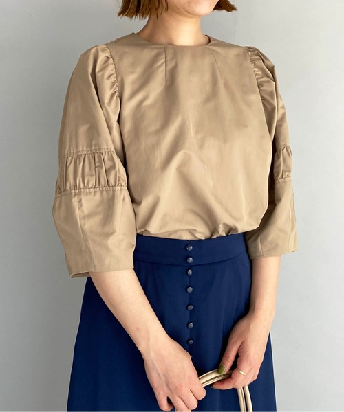 PICCIN（ピッチン）の「ボリュームスリーブブラウス（シャツ/ブラウス・レディース・ブラック/ベージュ/ピンク・M）」の21枚目の写真