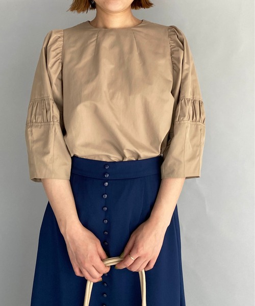 PICCIN（ピッチン）の「ボリュームスリーブブラウス（シャツ/ブラウス・レディース・ブラック/ベージュ/ピンク・M）」の17枚目の写真