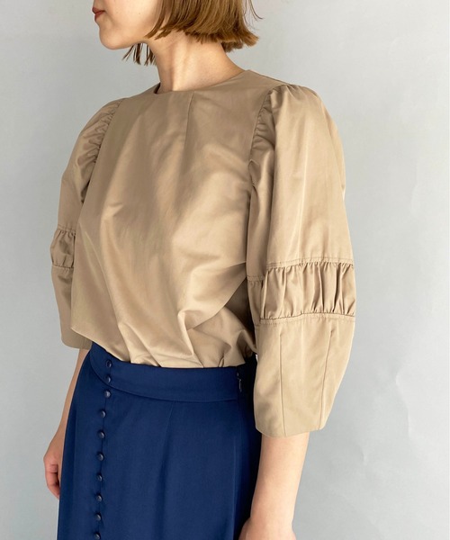 PICCIN（ピッチン）の「ボリュームスリーブブラウス（シャツ/ブラウス・レディース・ブラック/ベージュ/ピンク・M）」の20枚目の写真