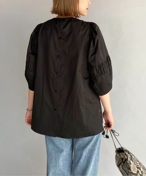 PICCIN（ピッチン）の「ボリュームスリーブブラウス（シャツ/ブラウス・レディース・ブラック/ベージュ/ピンク・M）」の7枚目の写真