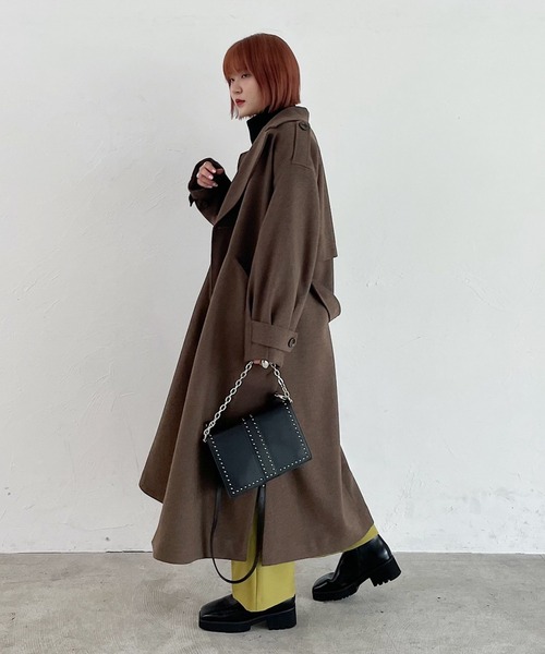 ★期間限定★PAGEBOY トレンチコート ブラック 美品 PAGEBOY コート トレンチコート ウィンタートレンチコート