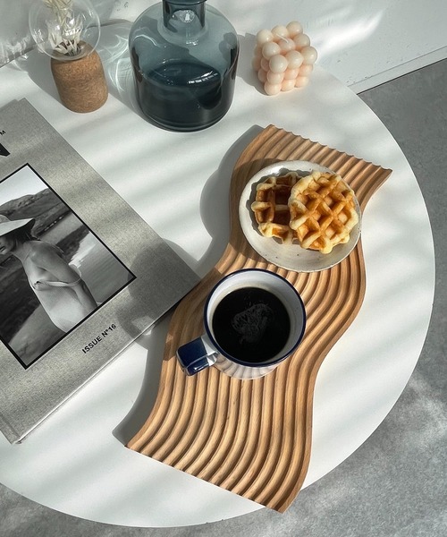 AS KNOW AS plus（アズノゥアズプラス）の「カフェっぽウッドトレイ【ZOZOTOWN限定アイテム】（インテリア雑貨・レディース・その他/その他1・FREE）」の3枚目の写真