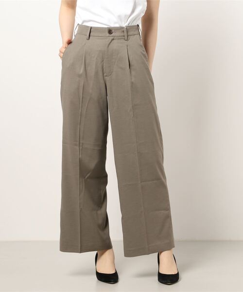 Sig FREAK'S STORE（シグフリークスストア）の「●リネンライクタックパンツ（その他パンツ・レディース・ベージュ/オリーブ・SMALL/MEDIUM）」の2枚目の写真