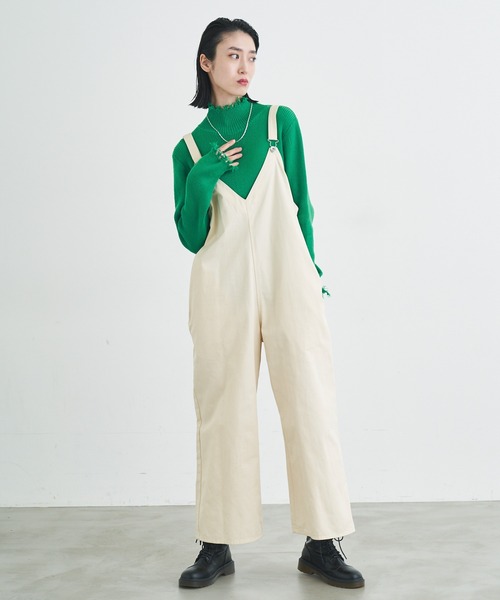 VACANCY（ヴァカンシー）の「ワイドオーバーオール（サロペット/オーバーオール・レディース・ホワイト/ブラック/グリーン・FREE）」の11枚目の写真