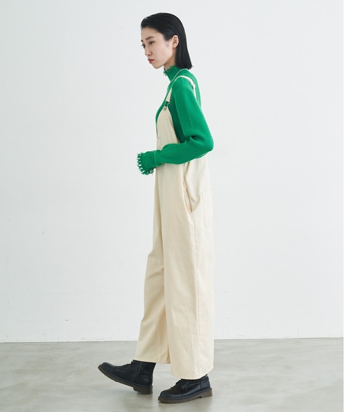 VACANCY（ヴァカンシー）の「ワイドオーバーオール（サロペット/オーバーオール・レディース・ホワイト/ブラック/グリーン・FREE）」の12枚目の写真