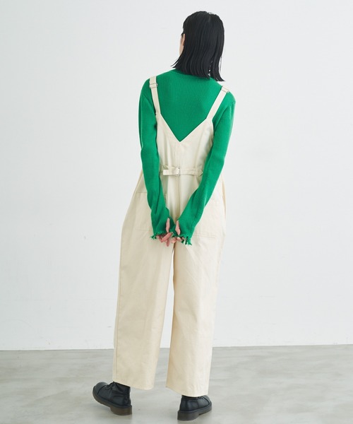 VACANCY（ヴァカンシー）の「ワイドオーバーオール（サロペット/オーバーオール・レディース・ホワイト/ブラック/グリーン・FREE）」の13枚目の写真