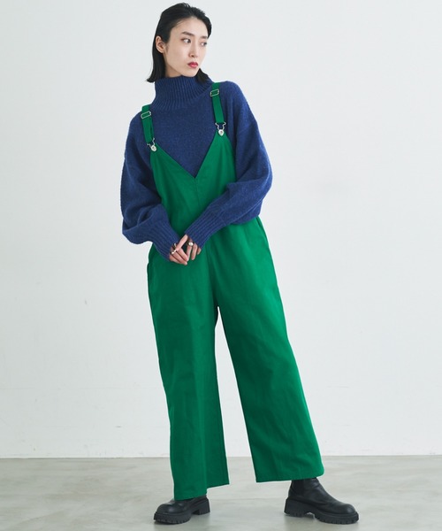 VACANCY（ヴァカンシー）の「ワイドオーバーオール（サロペット/オーバーオール・レディース・ホワイト/ブラック/グリーン・FREE）」の6枚目の写真