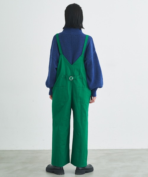 VACANCY（ヴァカンシー）の「ワイドオーバーオール（サロペット/オーバーオール・レディース・ホワイト/ブラック/グリーン・FREE）」の4枚目の写真