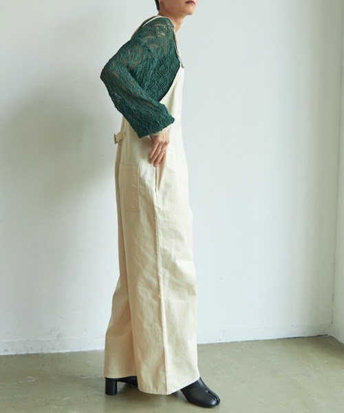 VACANCY（ヴァカンシー）の「ワイドオーバーオール（サロペット/オーバーオール・レディース・ホワイト/ブラック/グリーン・FREE）」の15枚目の写真