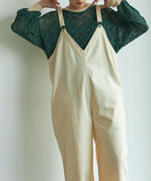 VACANCY（ヴァカンシー）の「ワイドオーバーオール（サロペット/オーバーオール・レディース・ホワイト/ブラック/グリーン・FREE）」の17枚目の写真