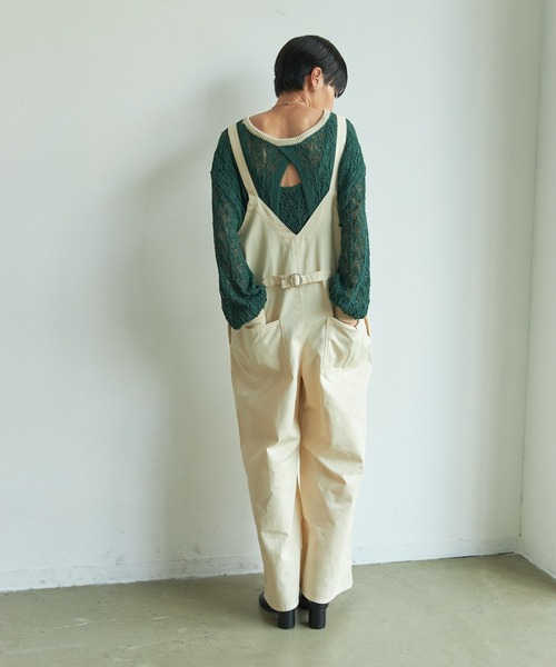 VACANCY（ヴァカンシー）の「ワイドオーバーオール（サロペット/オーバーオール・レディース・ホワイト/ブラック/グリーン・FREE）」の16枚目の写真