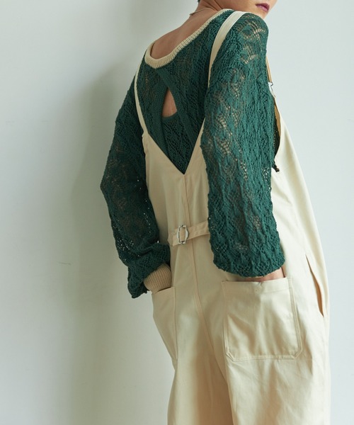 VACANCY（ヴァカンシー）の「ワイドオーバーオール（サロペット/オーバーオール・レディース・ホワイト/ブラック/グリーン・FREE）」の20枚目の写真