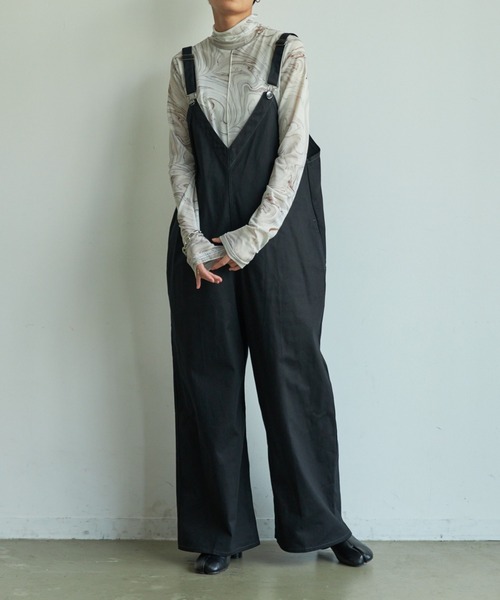 VACANCY（ヴァカンシー）の「ワイドオーバーオール（サロペット/オーバーオール・レディース・ホワイト/ブラック/グリーン・FREE）」の22枚目の写真