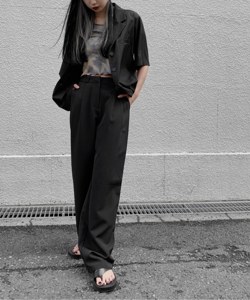 LVEU.（ラブユ.）の「Tuck slacks / タックスラックス（スラックス・レディース・ブラック・FREE）」の21枚目の写真