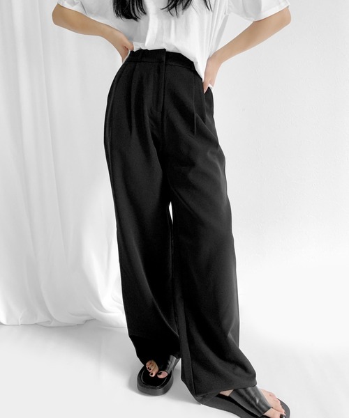 LVEU.（ラブユ.）の「Tuck slacks / タックスラックス（スラックス・レディース・ブラック・FREE）」の11枚目の写真