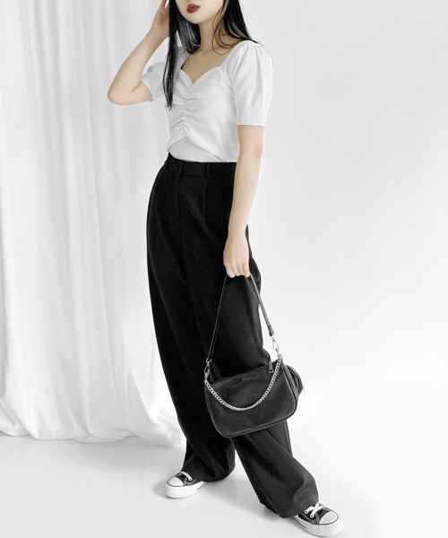 LVEU.（ラブユ.）の「Tuck slacks / タックスラックス（スラックス・レディース・ブラック・FREE）」の9枚目の写真