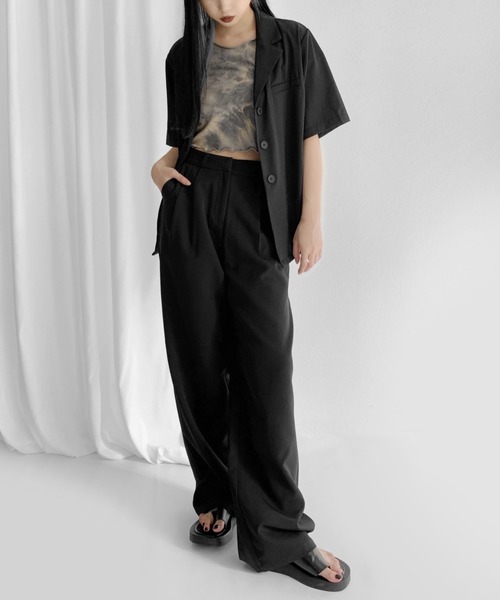 LVEU.（ラブユ.）の「Tuck slacks / タックスラックス（スラックス・レディース・ブラック・FREE）」の16枚目の写真