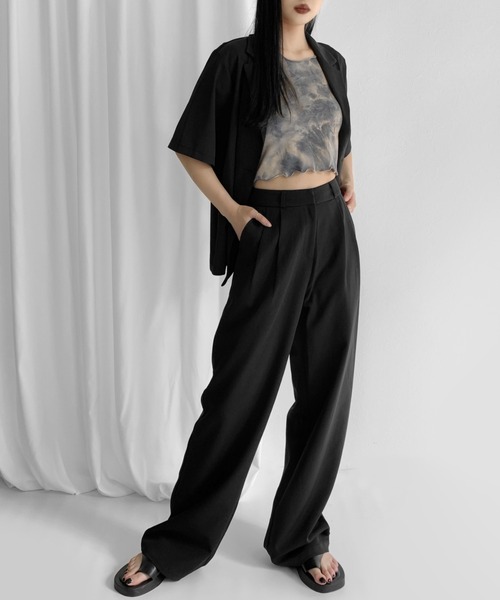 LVEU.（ラブユ.）の「Tuck slacks / タックスラックス（スラックス・レディース・ブラック・FREE）」の13枚目の写真