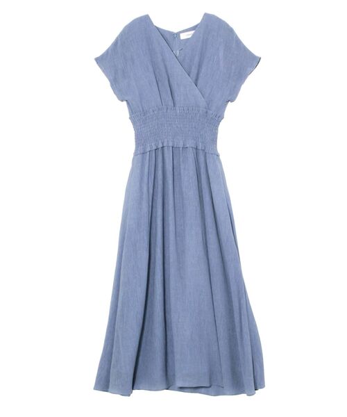 LAGUNAMOON（ラグナムーン）の「楊柳カシュクールワンピース（ワンピース・レディース・ブラック/ブルー/アイボリー・SMALL/MEDIUM）」の3枚目の写真