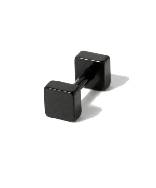 ANCHOR（アンカー）の「Small  □  pirece  スモール スクエア ピアス（ピアス（片耳用）・メンズ・シルバー/ブラック・FREE）」の2枚目の写真