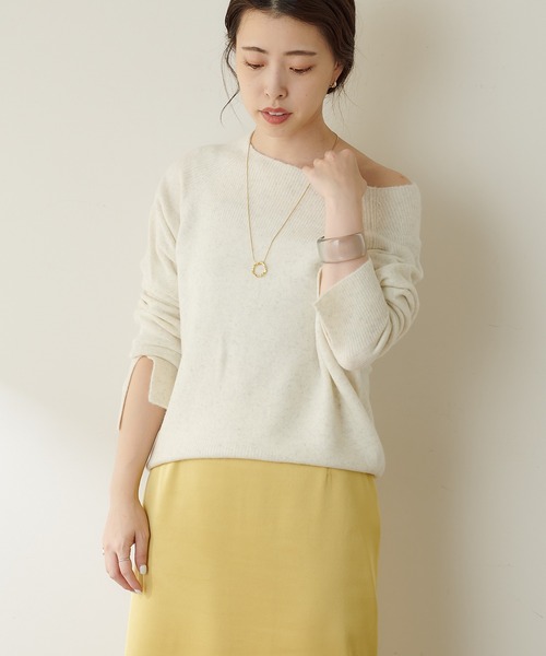 SHENERY（シーナリー）の「FOX in laundry オフタートルニット（ニット/セーター・レディース・オフホワイト/チャコールグレー/キャメル・FREE）」の21枚目の写真