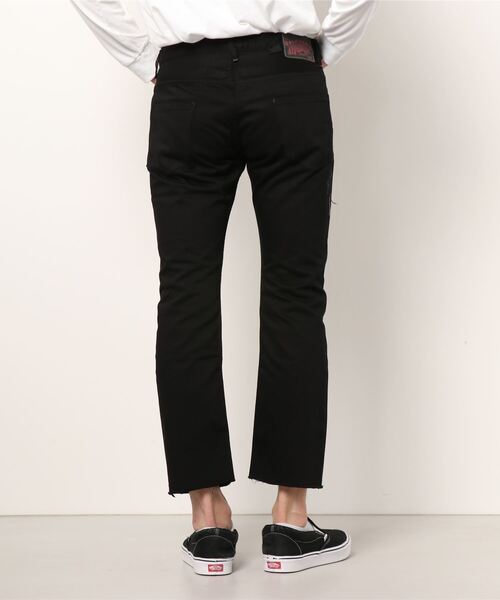 SUNNY SPORTS(サニースポーツ)の「SUNNY SPORTS /サニースポーツ VENICE JEANS BLACK CUT&DAMAGE(デニムパンツ・メンズ・ブラック・32inch/36inch)」の2枚目の写真