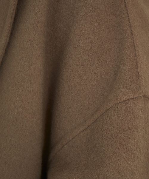 Rouge vif(ルージュヴィフ)の「マフラーリバーコート(ノーカラーコート・レディース・ベージュ/モカ/グリーン/オフホワイト・フリー)」の16枚目の写真
