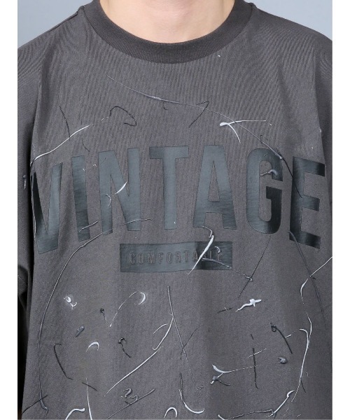 semantic design（セマンティックデザイン）の「セマンティックデザイン/semantic design スプラッシュロゴ クルーネック5分袖ビッグTシャツ（Tシャツ/カットソー・メンズ・グレー系その他2/ベージュ・LARGE/MEDIUM）」の14枚目の写真