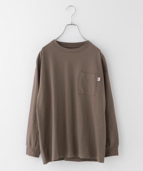 GLOBAL WORK（グローバルワーク）の「【AND YUA ANY】ラッキーカラーTEE長袖/957604（Tシャツ/カットソー・キッズ・ダークブラウン/ブラック/ベージュ/ライトグリーン/ネイビー/ライトブルー・150cm/160cm）」の3枚目の写真