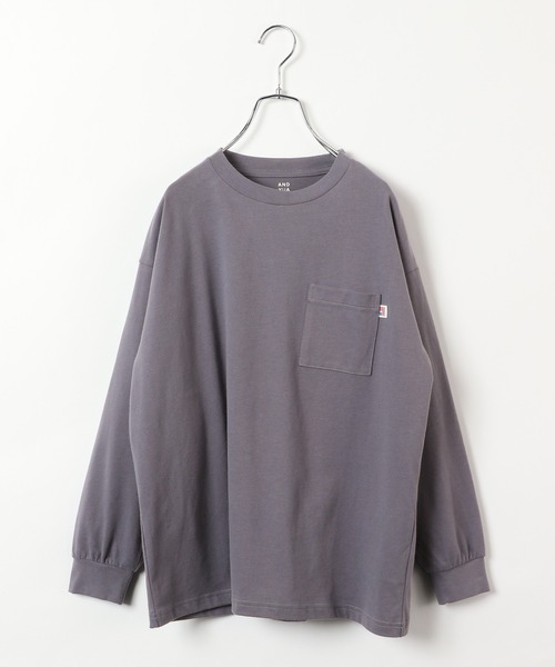 GLOBAL WORK（グローバルワーク）の「【AND YUA ANY】ラッキーカラーTEE長袖/957604（Tシャツ/カットソー・キッズ・ダークブラウン/ブラック/ベージュ/ライトグリーン/ネイビー/ライトブルー・150cm/160cm）」の5枚目の写真
