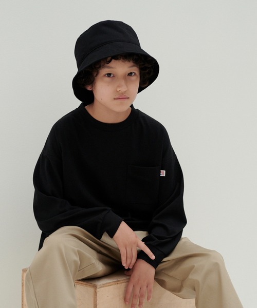 GLOBAL WORK（グローバルワーク）の「【AND YUA ANY】ラッキーカラーTEE長袖/957604（Tシャツ/カットソー・キッズ・ダークブラウン/ブラック/ベージュ/ライトグリーン/ネイビー/ライトブルー・150cm/160cm）」の2枚目の写真