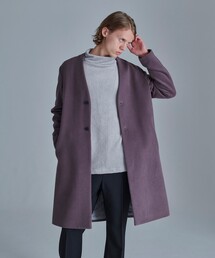 メンズのノーカラーコート パープル 紫色系 ファッション通販 Zozotown