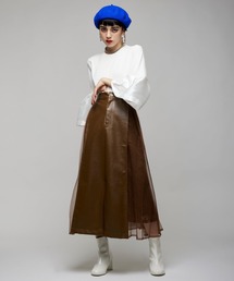 【Narcissus】レースレザースカート