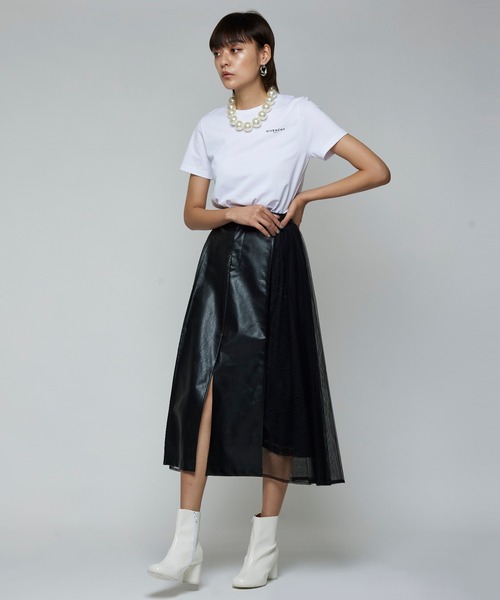 Narcissus（ナルシス）の「【Narcissus】レースレザースカート（スカート・レディース・ブラック/ブラウン・FREE）」の2枚目の写真