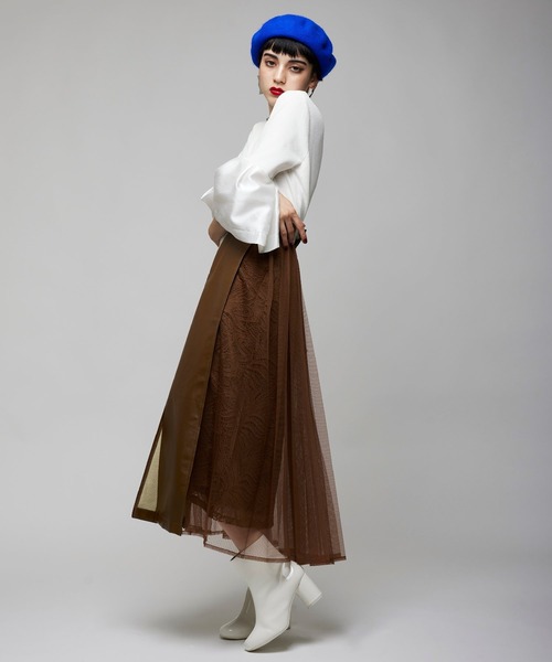 Narcissus（ナルシス）の「【Narcissus】レースレザースカート（スカート・レディース・ブラック/ブラウン・FREE）」の5枚目の写真