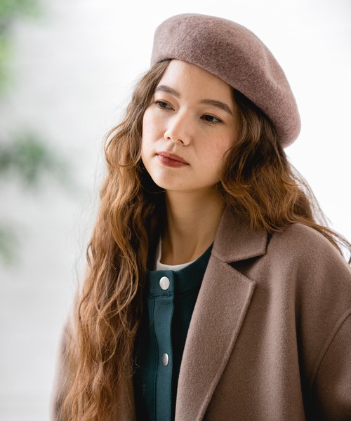 niko and...（ニコアンド）の「オジルナルカラーベレー帽（ハンチング/ベレー帽・レディース・ライトグレー/ブラック/ピンク/グリーン/モカ/ラベンダー・FREE）」の4枚目の写真