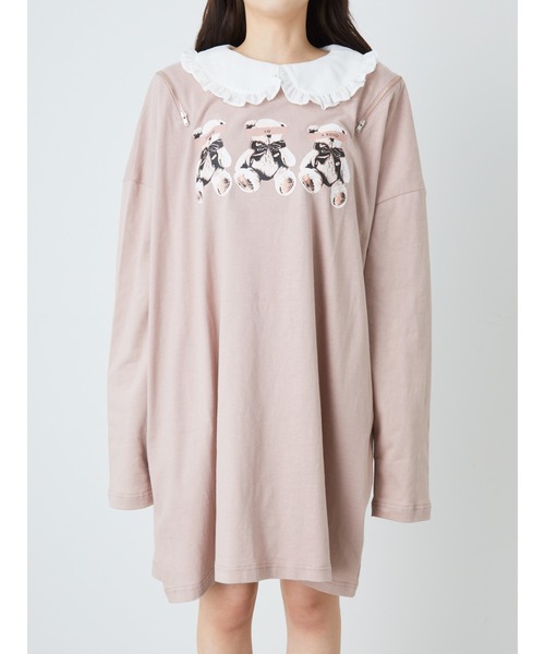 くまちゃんロンtシャツ Tシャツ カットソー Ank トップス Ank Rouge アンクルージュ のファッション