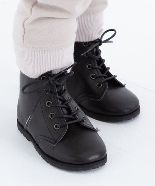POMPKINS(ポプキンズ)の「【POMPKINS/ポプキンズ】ベビー編み上げブーツ(ブーツ・キッズ・キャメル/ブラック系その他/ブラウン系その他・14cm/15cm/13cm)」の2枚目の写真