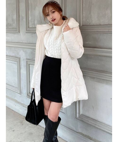 RESEXXY（リゼクシー）の「ポンチスカート（スカート・レディース・ベージュ/ブラック/その他1・MEDIUM/SMALL）」の12枚目の写真