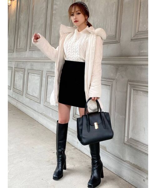 RESEXXY（リゼクシー）の「ポンチスカート（スカート・レディース・ベージュ/ブラック/その他1・MEDIUM/SMALL）」の16枚目の写真