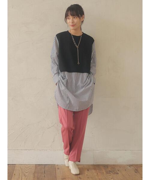 Green　Parks（グリーンパークス）の「・souvenirvelle ショートストレッチブーツ＊＊（ブーツ・レディース・アイボリー/ブラック・S/LL/M/L）」の9枚目の写真