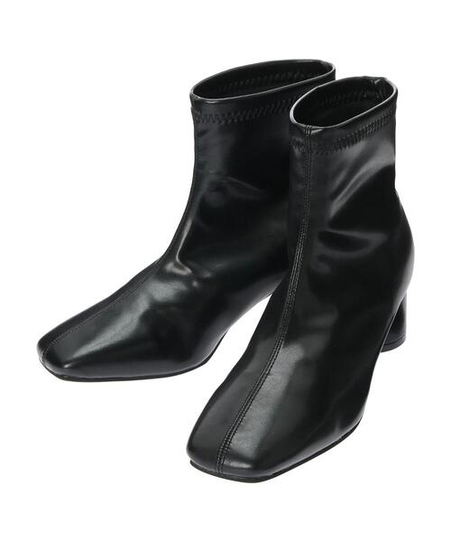 Green　Parks（グリーンパークス）の「・souvenirvelle ショートストレッチブーツ＊＊（ブーツ・レディース・アイボリー/ブラック・S/LL/M/L）」の19枚目の写真