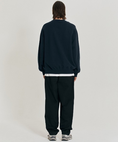 COVERNAT（カバーナット）の「【COVERNAT】VELVET TIGER OVERFIT SWEATSHIRTS / カバーナット ベルベット タイガー グラフィック スウェットシャツ（スウェット・メンズ・ネイビー/ライトグレー・LARGE/MEDIUM/SMALL）」の4枚目の写真