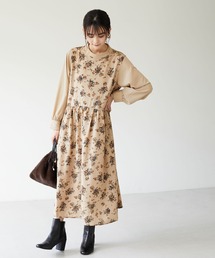 CRAFT STANDARD BOUTIQUE | ハイネック花柄切替ワンピース　＊(ワンピース)
