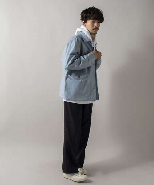 GLOSTER（グロスター）の「【GLOSTER/グロスター】《防風・撥水・透湿》ブリザテック コーチジャケット（ブルゾン・メンズ・チャコールグレー/ブラック/サックスブルー・MEDIUM/LARGE）」の7枚目の写真